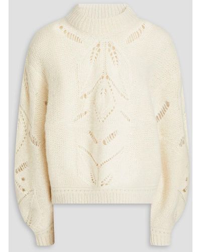 Ba&sh Wool And Alpaca-blend Turtleneck Sweater - White