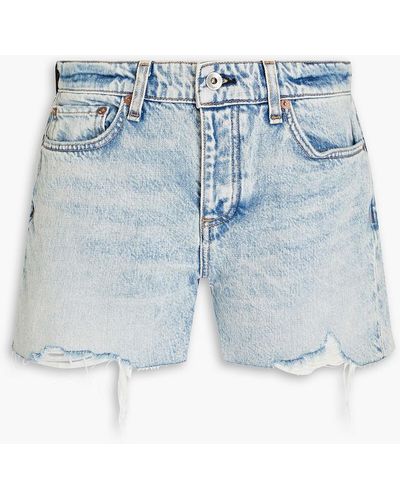 Rag & Bone Dre Distressed Denim Shorts - Blue