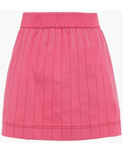 Valentino Garavani Topstitched Jersey Mini Skirt - Pink