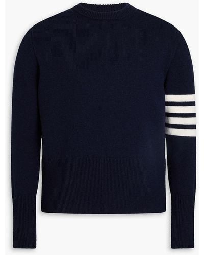 Thom Browne Striped Wool Sweater - Blue