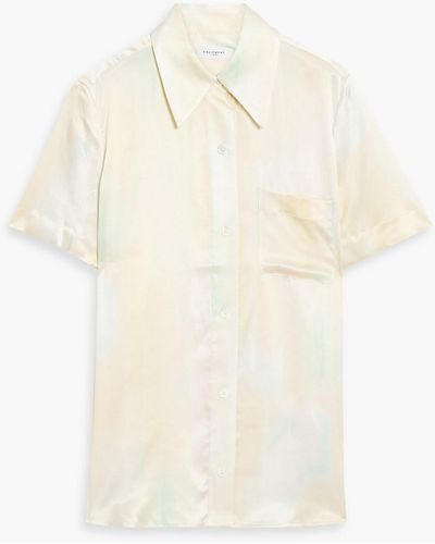 Equipment Signature Printed Silk-satin Shirt - White