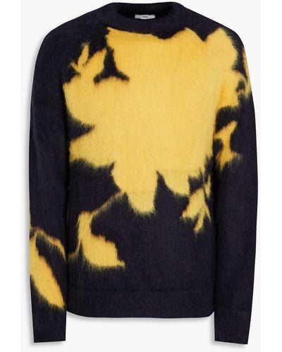 Erdem Nathan Intarsia Mohair-blend Sweater - Black