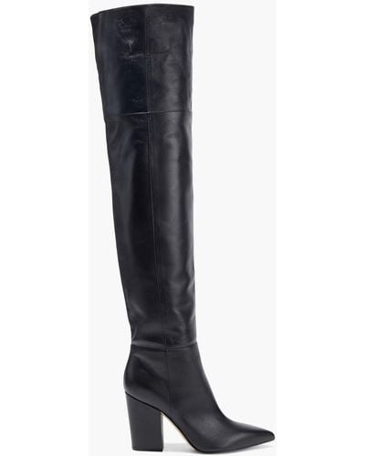 Sergio Rossi Sergio Leather Over-the-knee Boots - Black