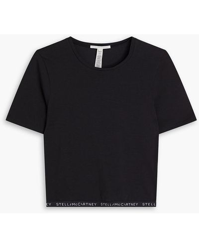 Stella McCartney T-shirt aus jersey aus stretch-baumwolle - Schwarz
