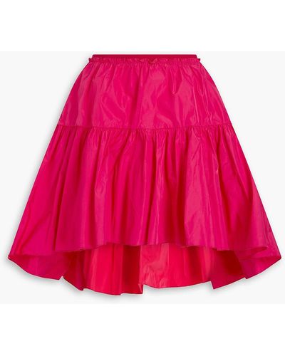 RED Valentino Gathered Taffeta Mini Skirt - Pink