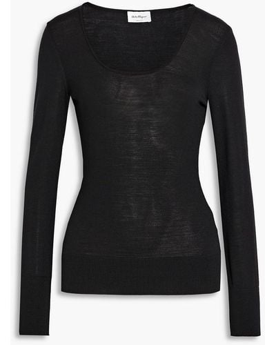 Ferragamo Wool-blend Sweater - Black