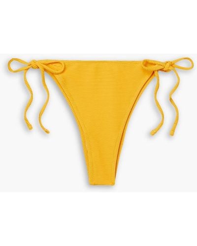 Fisch Chanzy geripptes, tief sitzendes bikini-höschen - Gelb