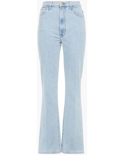 J Brand Runway Faded High-rise Bootcut Jeans - Blue