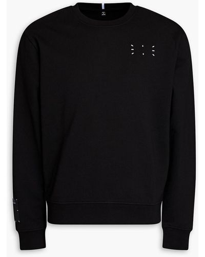 McQ Appliquéd French Cotton-terry Sweatshirt - Black