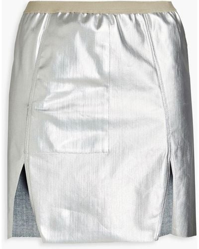 Rick Owens Denim Mini Skirt - White