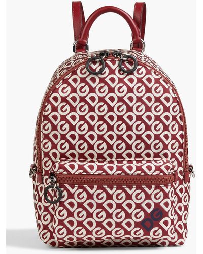 Dolce & Gabbana Logo-print Shell Backpack - Red