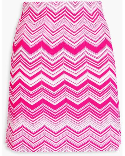 Missoni Intarsia-knit Mini Skirt - Pink