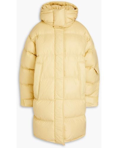 Holzweiler Steilia Quilted Shell Hooded Down Coat - Yellow