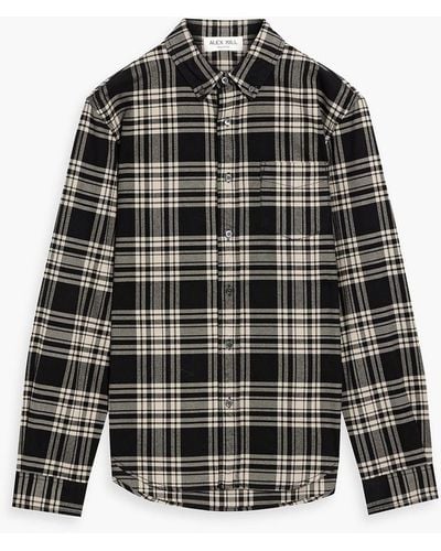 Alex Mill Mill Checked Cotton-flannel Shirt - Black