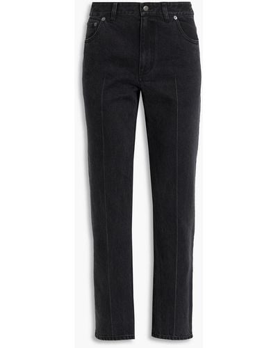 Tibi Elfie High-rise Straight-leg Jeans - Black