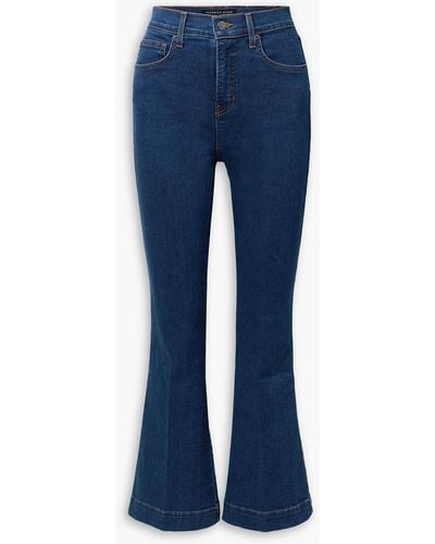 Veronica Beard Carson High-rise Kick-flare Jeans - Blue