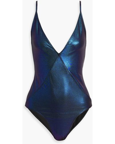 Rick Owens Iridescent-effect Swimsuit - Blue