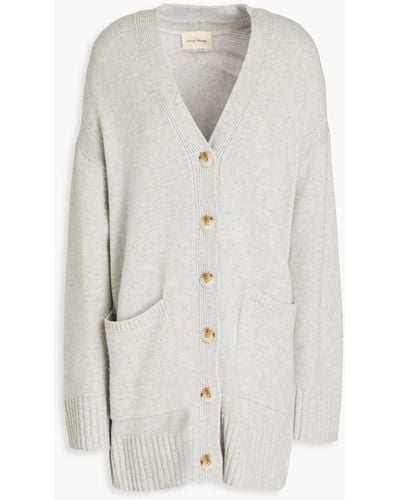Loulou Studio Maio Mélange Wool And Cashmere-blend Cardigan - White