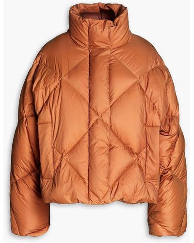 Stand Studio Aina Quilted Shell Down Jacket - Orange