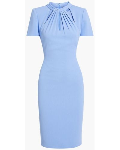 Badgley Mischka Cutout Crepe Dress - Blue
