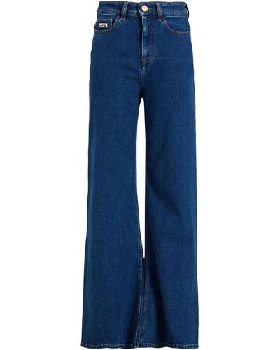 Vivetta Embroidered High-rise Wide-leg Jeans - Blue