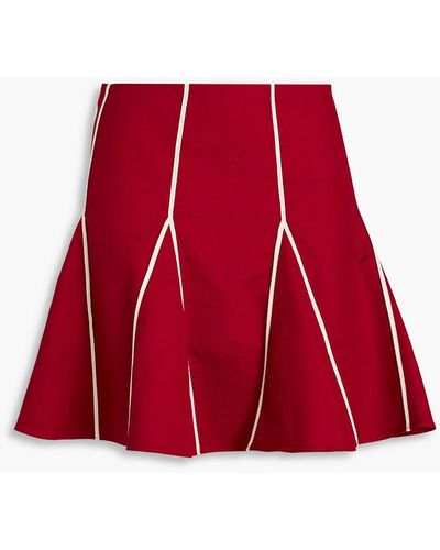 RED Valentino Cotton-blend Crepe Mini Skirt - Red