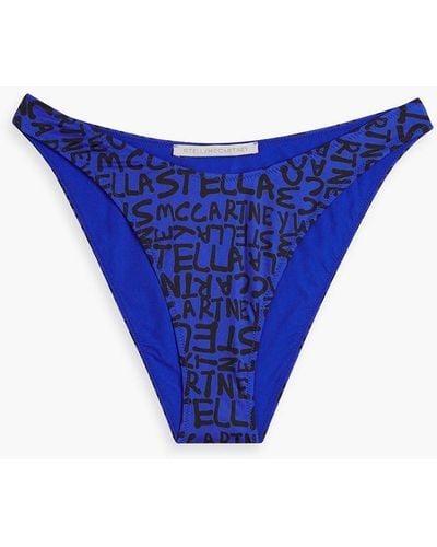 Stella McCartney Logo-print Low-rise Bikini Briefs - Blue