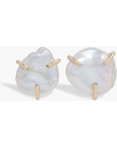 Melissa Joy Manning 14-karat Gold Pearl Earrings - White