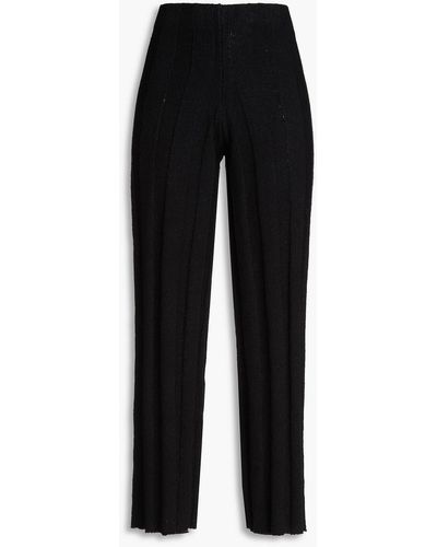 By Malene Birger Haris Cotton-blend Straight-leg Pants - Black