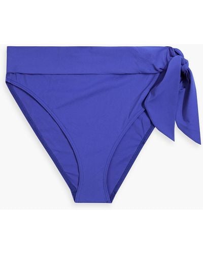 Zimmermann Knotted High-rise Bikini Briefs - Blue
