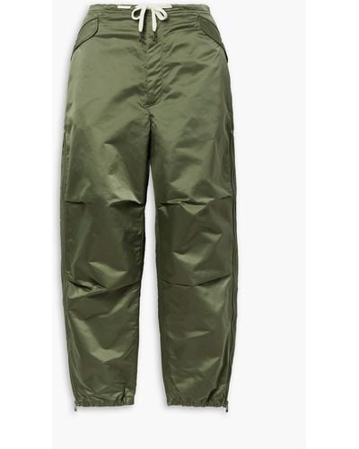 Tre by Natalie Ratabesi The Giovanna Cropped Shell Straight-leg Pants - Green