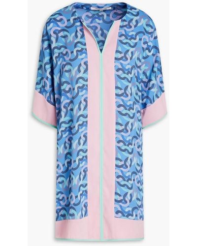 Diane von Furstenberg Babette tunika aus crêpe mit print - Blau