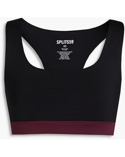 Splits59 Dream Two-tone Stretch Sports Bra - Black
