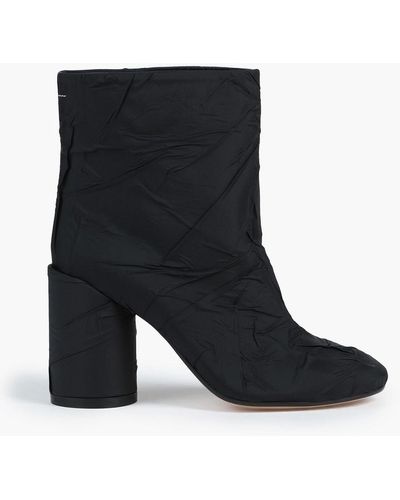 MM6 by Maison Martin Margiela Crinkled Shell Ankle Boots - Black