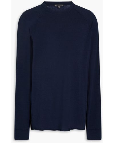 James Perse Linen-blend Sweater - Blue