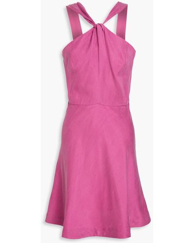 Casa Raki Twisted Cupro Mini Dress - Pink