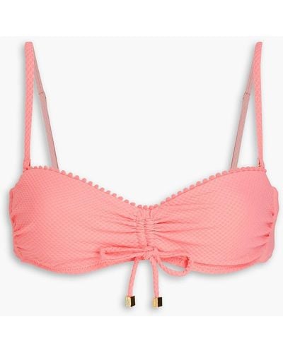 Heidi Klein Stretch-piqué Underwired Bikini Top - Pink