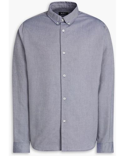 A.P.C. Hemd aus baumwoll-chambray - Blau