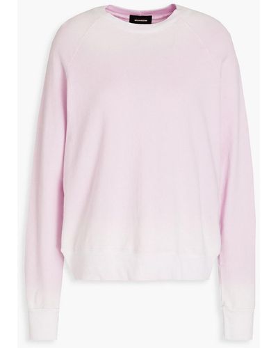 Monrow Dégradé French Cotton-terry Sweatshirt - Pink
