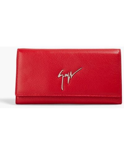 Giuseppe Zanotti Pebbled-leather Wallet - Red