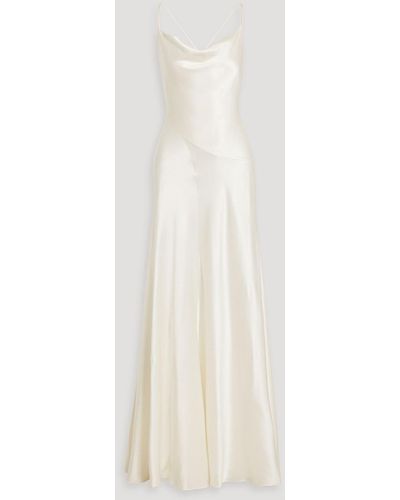 ROKSANDA Draped Silk-satin Bridal Gown - White