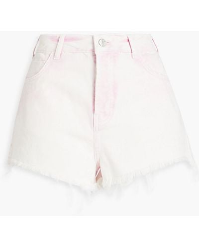 Claudie Pierlot Tie-dyed Denim Shorts - Pink