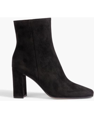 Gianvito Rossi Alistar Suede Ankle Boots - Black