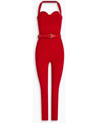 Zeynep Arcay Belted Knitted Jumpsuit - Red