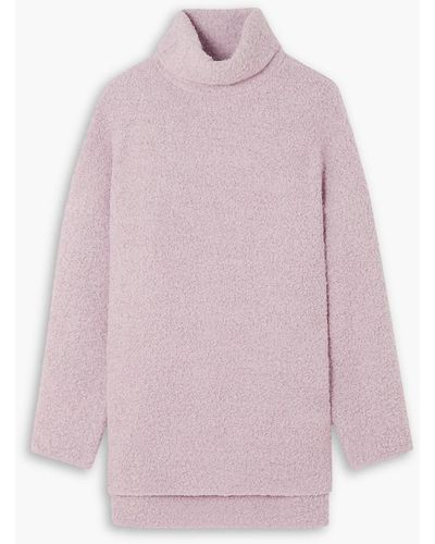Gauchère Bouclé-knit Alpaca-blend Turtleneck Sweater - Pink