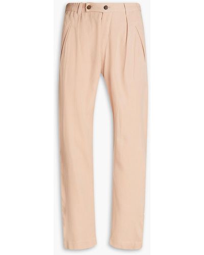 SMR Days Bamboo And Cotton-blend Canvas Trousers - Natural
