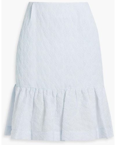 Simone Rocha Ruffled Cloqué Mini Skirt - White