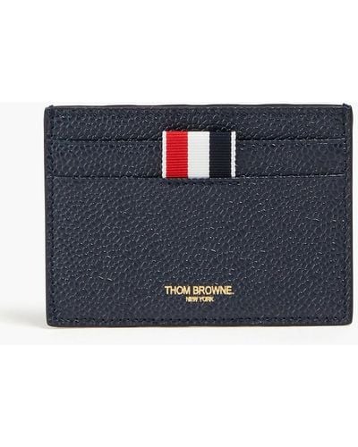 Thom Browne Pebbled-leather Cardholder - Blue