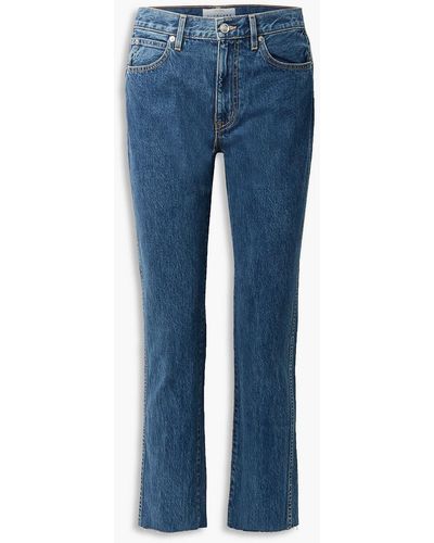 SLVRLAKE Denim Hero hoch sitzende jeans mit schmalem bein und fransen - Blau