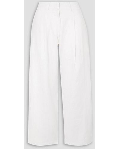 Faithfull The Brand Francois Linen Wide-leg Trousers - White